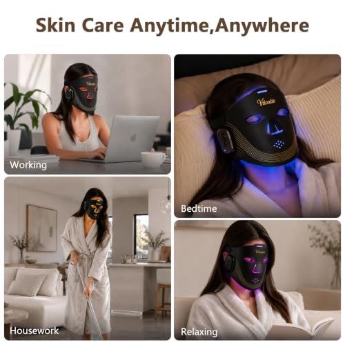 Wireless LED Light Therapy Face Mask - 850nm NIR, 336 LEDs