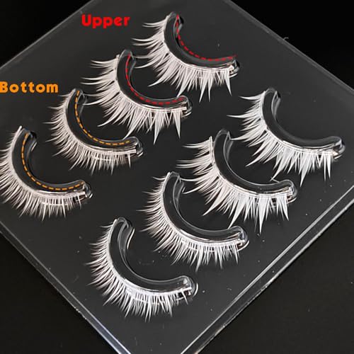 White Wispy False Eyelashes - Cosplay Manga Costume Lashes
