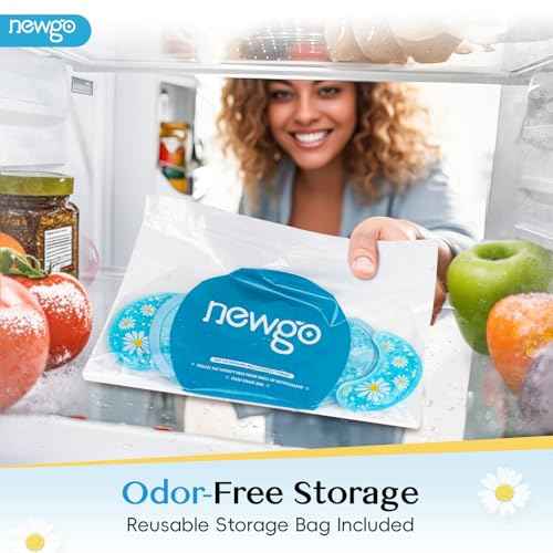 NEWGO Cooling Eye Mask for Puffy Eyes, Cold Eye Mask Eye Ice Pack for After Eyes Surgery, Tension Stress Relief, Itchy Eyes, Headaches, Dark Circles - Blue (1 Set Eye Pad and Eye Mask)