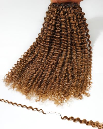 BEEOS Afro Kinky Curly Crochet Hair #30 Auburn Ginger 80 Strands 18 Inch