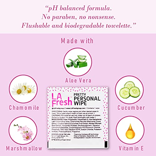 LA Fresh Self Care Bundle Deal- Pre-soaked Acetone Nail Polish Remover 50 Pads and LA Fresh Feminine Hygiene Personal Flushable 50 Wipes Gently cleanses and freshens