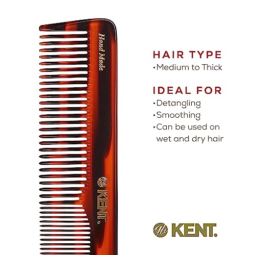 Kent 16T Double-Tooth Comb for All Hair Types | 7.2" Dressing Comb