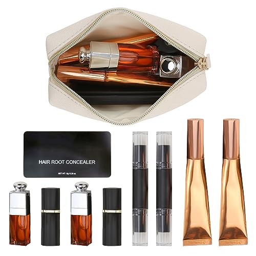 Waterproof Leather Makeup Bag with Zipper for Travel