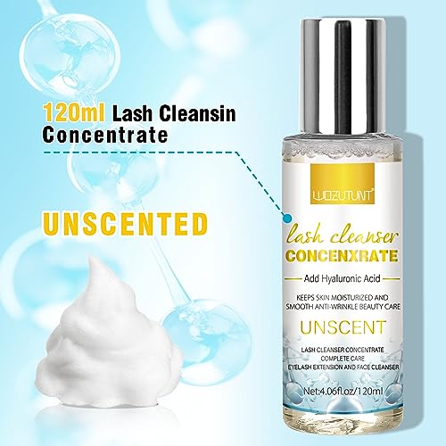 Lash Shampoo Concentrate Kit - 120ml with 50pc Cleaning Tools