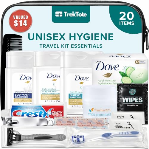 20-Piece Travel Toiletry Kit TSA Approved – Shampoo, Soap & More