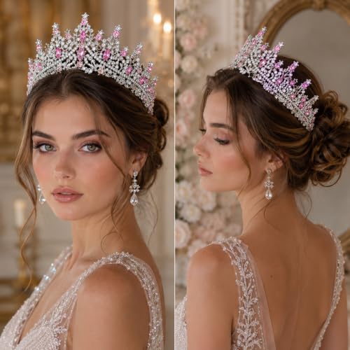 Queen Crown Rhinestone Tiara for Women - Bridal & Party Accessory