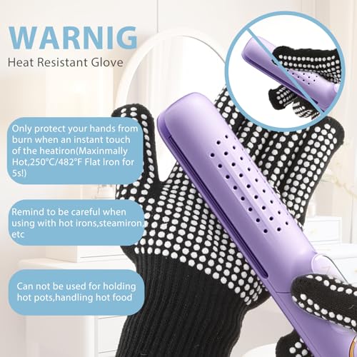 Heat Resistant Gloves with Silicone Grip - 2 Pack