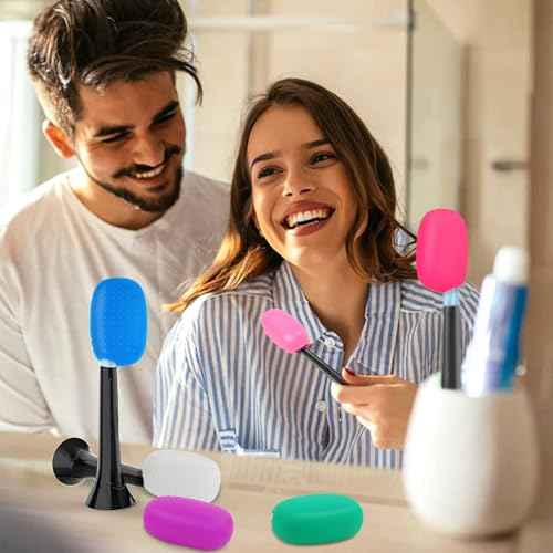 Hooqict 6 Pack Toothbrush Covers Toothbrush Head Cover Caps Silicone Toothbrush Protector Cap Travel Toothbrush Holder for Kids Adults Household, Travel, Bathroom, School, Camping