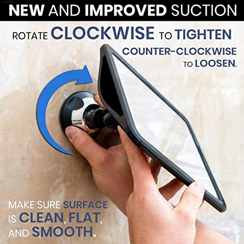 Mirrorvana Dual Anti Fog Shower Mirror 8x7 Black
