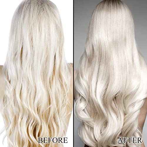 L LUSETA Color Brightening Purple Shampoo and Conditioner Set for Blonde and Gray Hair, Infused with Cocos Nucifera Oil to Help Nourish, Moisturize and Condition Hair, 2x33.8oz