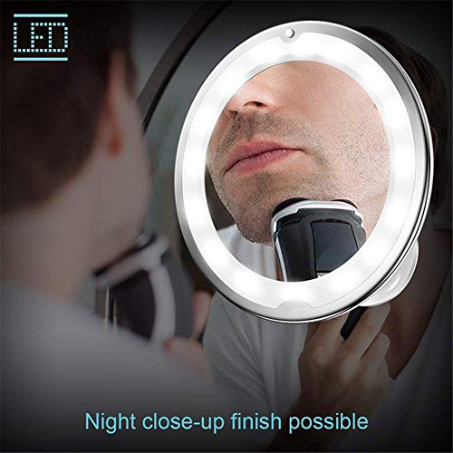 10X Magnifying LED Makeup Mirror with Flexible Gooseneck & Suction Cup