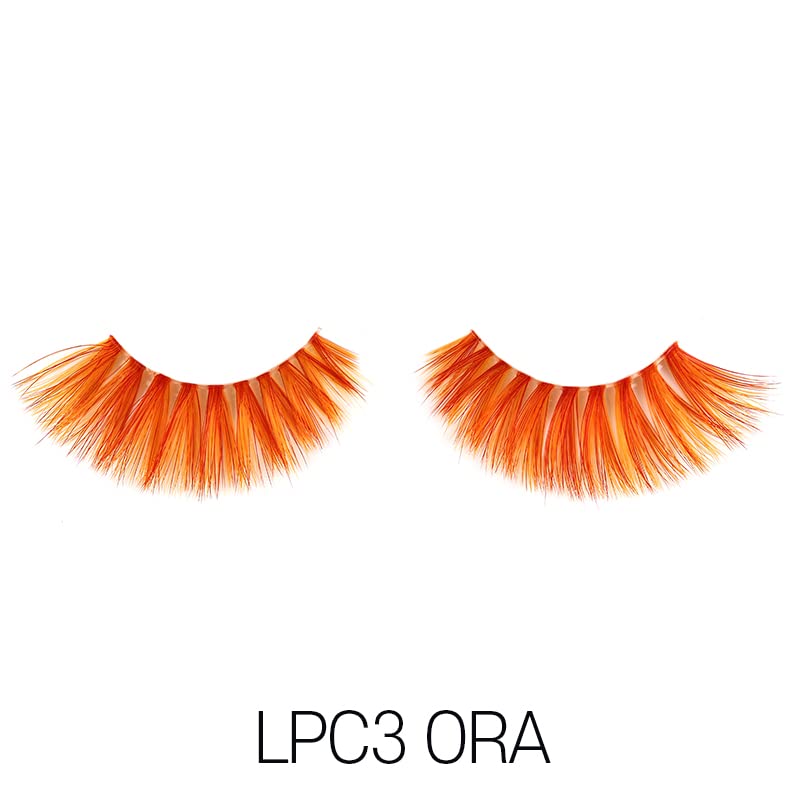 Laflare 3D Prism Color Lashes - Faux Mink, Clear Band, 3 Pack
