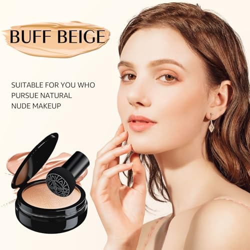Ihrlpxkc Cushion Foundation for Older Women, CC Cream Makeup Buff Beige 3.21oz