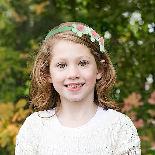 Fishdown Headbands for Girls Toddler, 5 Pack Glitter Girls Headbands, Flower Girls Headbands for Kids Children Teens