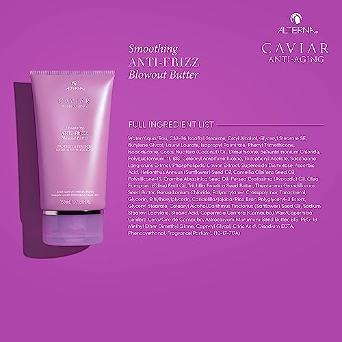 Alterna Caviar Anti-Aging Smoothing Anti-Frizz Blowout Butter, | Protects Hair from Heat Styling and Humidity | Sulfate Free , 5.07 Fl Oz (Pack of 1)