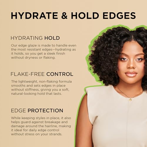 African Pride Moisture Miracle Smooth Edge Glaze ? Maximum Edge Control & Hydration, Non-Flaking Edge Gel | Natural Ingredients, Coconut & Aloe Water | Nourish, Moisture & Hold | 6oz
