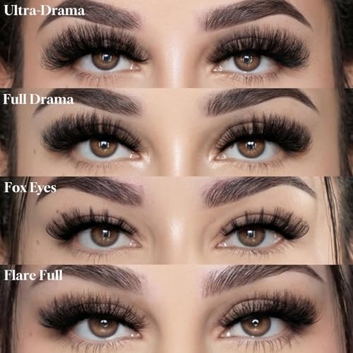 FARRED 20 Pairs Wispy Cat Eye False Eyelashes - Fluffy Mink Lashes