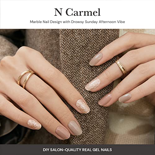 ohora Semi Cured Gel Nail Set of 2 (N Carmel & N Brick) - Professional Salon-Quality Nail Care