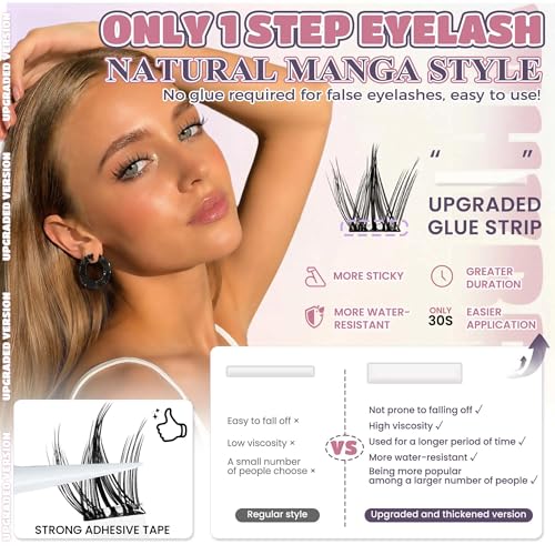 Self-Adhesive Eyelash Clusters - 8-16MM Manga & Fairy Styles