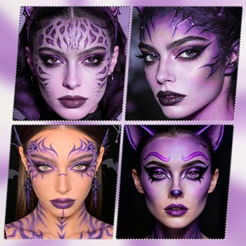 Purple Face & Body Paint - Water Based Vegan Makeup, 0.88oz