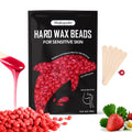 Hard Wax Beads for Hair Removal, 3lb Bulk Professional Brazilian Waxing Beads for Sensitive Skin Women Men, 48oz Big Bag of Wax Pellets for Body Bikini Legs Fine Hair & Coarse Hair Strawberry Red