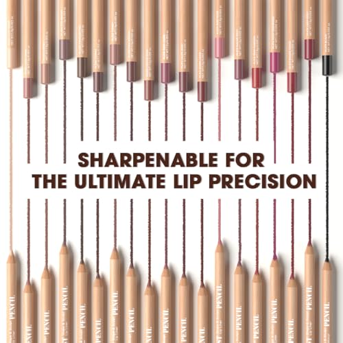 8-Piece Nude Lip Liner Set - Waterproof & Long-Lasting