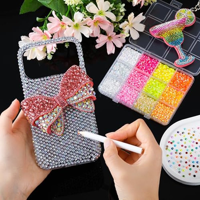 3D Nail Art Rhinestone Kit - 5 Boxes with Flowers & Decorations
