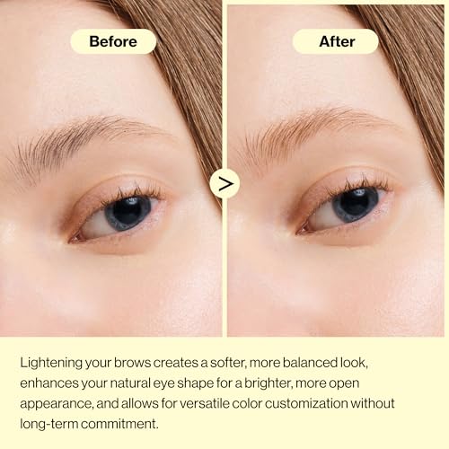 One-Use Brow Bleach Kit for Sensitive Skin - Fast Lightening, All Hair Colors