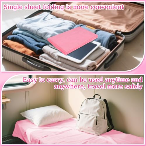 MAQIHAN 18PCS Disposable Massage Table Sheets 31x70" Pink Waterproof