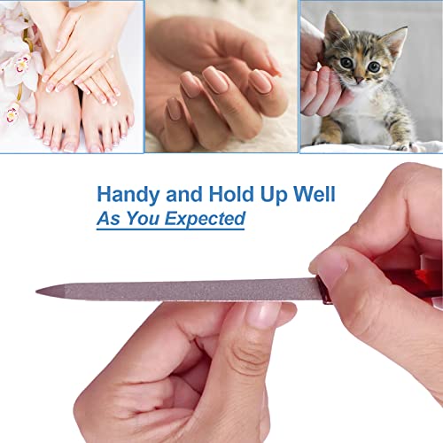 Stainless Steel Nail File Set (6 Pcs) with Sapphire Grit