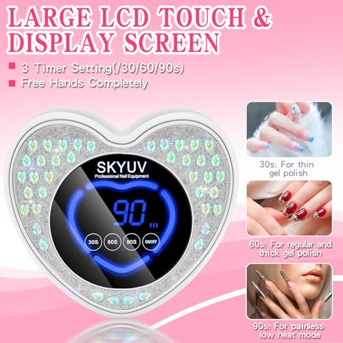 UV LED Nail Lamp Rechargeable Cordless Gel Polish Dryer