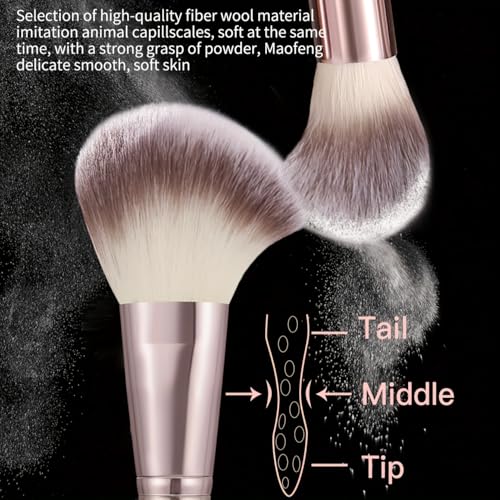 MZGGDM 64Pcs Brown Makeup Brushes Set with Case Professional Foundation Powder Concealers Eyeshadow Contour Blush Makeup Brush Kits Travel Make up Brushes & Tools Eye and Face Makeup Kit