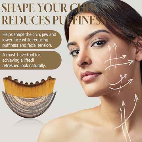 Lymphatic Contour Face Brush, Dry Face Brush for Lymphatic Drainage Massager -Anti-Puffiness, Lift, Chin & Jawline Sculpting (1PCS Soft Gua Sha Brush)