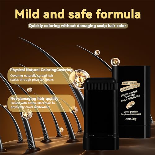 Loobexery 2-in-1 Hair Color Stick & Comb for Quick Gray Coverage