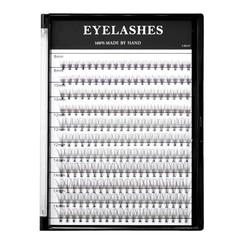 Vayator Large Tray 220 Cluster/Box Eyelashes 0.07 Thickness Eyelashes Individual Eyelash False Eyelashes Extension Eyelash 10D/20D/40D/50D Eyelash (10RR-8-14mm Mixed Lashes Kit)