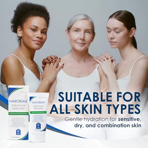 Vanicream Daily Facial Moisturizer with Ceramides & Hyaluronic Acid, 3 Fl Oz