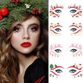 Christmas Eye Shadow Stickers - 12 Pairs Festive Temporary Tattoos