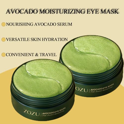 Avocado Eye Mask, Eye Patches, Avocado Moisturizing Collagen Eye Mask, Under Eye Patches, Nourishing, Naturally Hydrating Formula