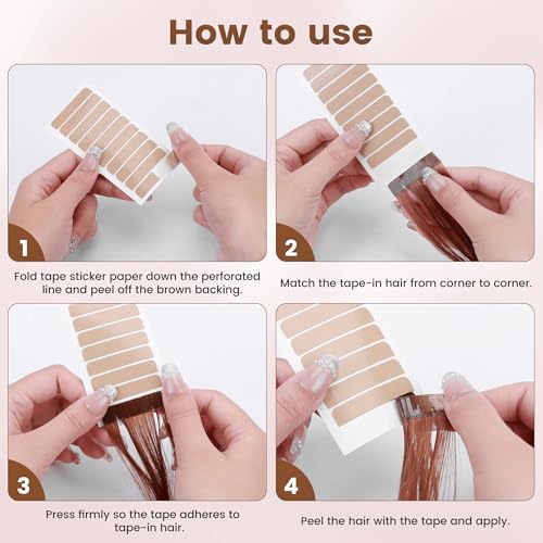 MIILYE Hair Extension Tape 100 Tabs | 6+ Week Hold