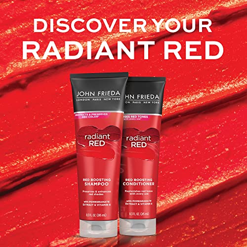 John Frieda Radiant Red Red Boosting Conditioner, 8.3 Ounce Daily Conditioner, with Pomegranate and Vitamin E, Helps Replenish Red Hair Tones