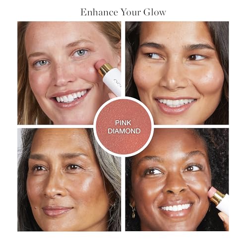 Ogee Sculpted Face Stick (PINK DIAMOND - MATTE NEUTRAL PINK) Certified Organic Blush Stick - Multi-Use Cream Blush & Highlighter Stick