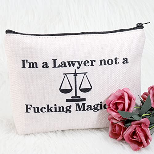 POFULL Lawyer Gifts For Women Attorney or Law Cosmetic Bag Law Cosmetic Bag Future Lawyer Gift Law Judge Gift (I'm a lawyer bag)