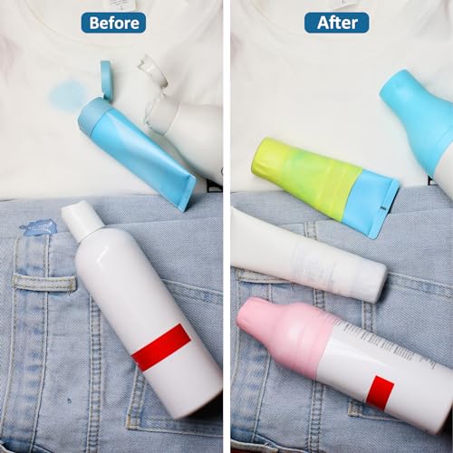 5 Pack Silicone Bottle Covers - Leak Proof Travel Essentials