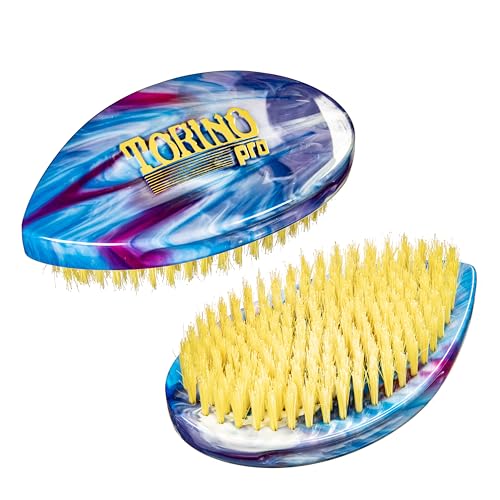 Torino Pro Curve Wave Brush #232- Curved Palm Medium Hard Shower brush - Reinforced bristles - Great for wolfing to manage your 360 Waves