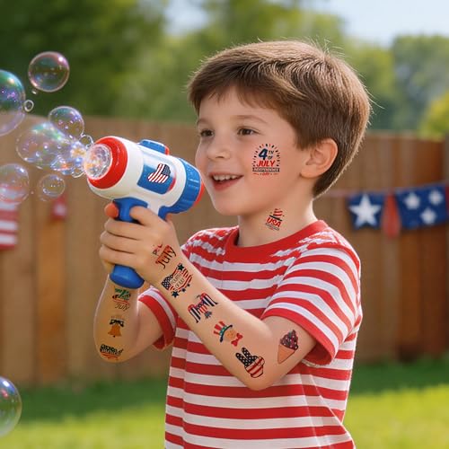 USA Patriotic Temporary Tattoos - 150 PCS 4th of July Stickers