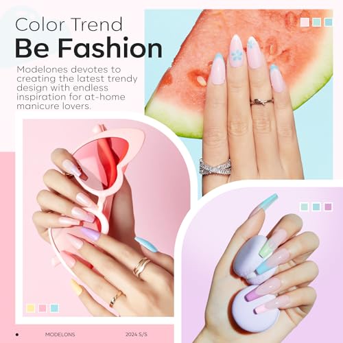 Modelones Macaron Acrylic Powder Set A3-Pearly Mint Frost - 6 Colors, 10g each
