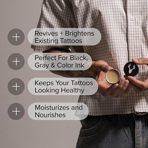 Mad Rabbit Tangerine & Vanilla Balm Salve - Tattoo Balm & Aftercare Cream, Color Enhancement that Revives Old Tattoos, Hydrates New Tattoos