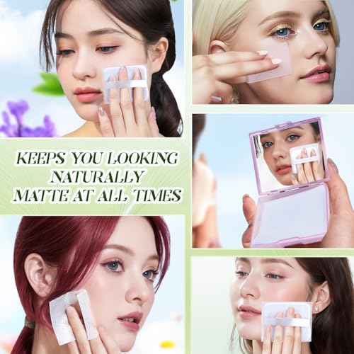BOROLA Oil Blotting Papers 100 Sheets with Mirror & Puff