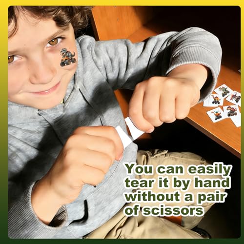 117 Dinosaur Monster Truck Temporary Tattoos for Kids