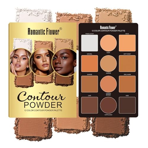 Joyeee 12-Color Contour Palette with Brush - All Skin Tones